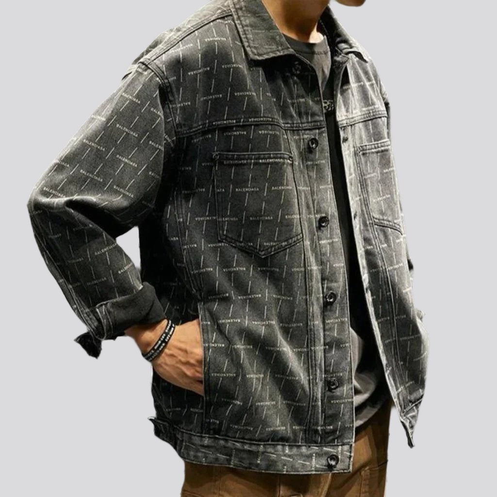 Oversized jean jacket for men