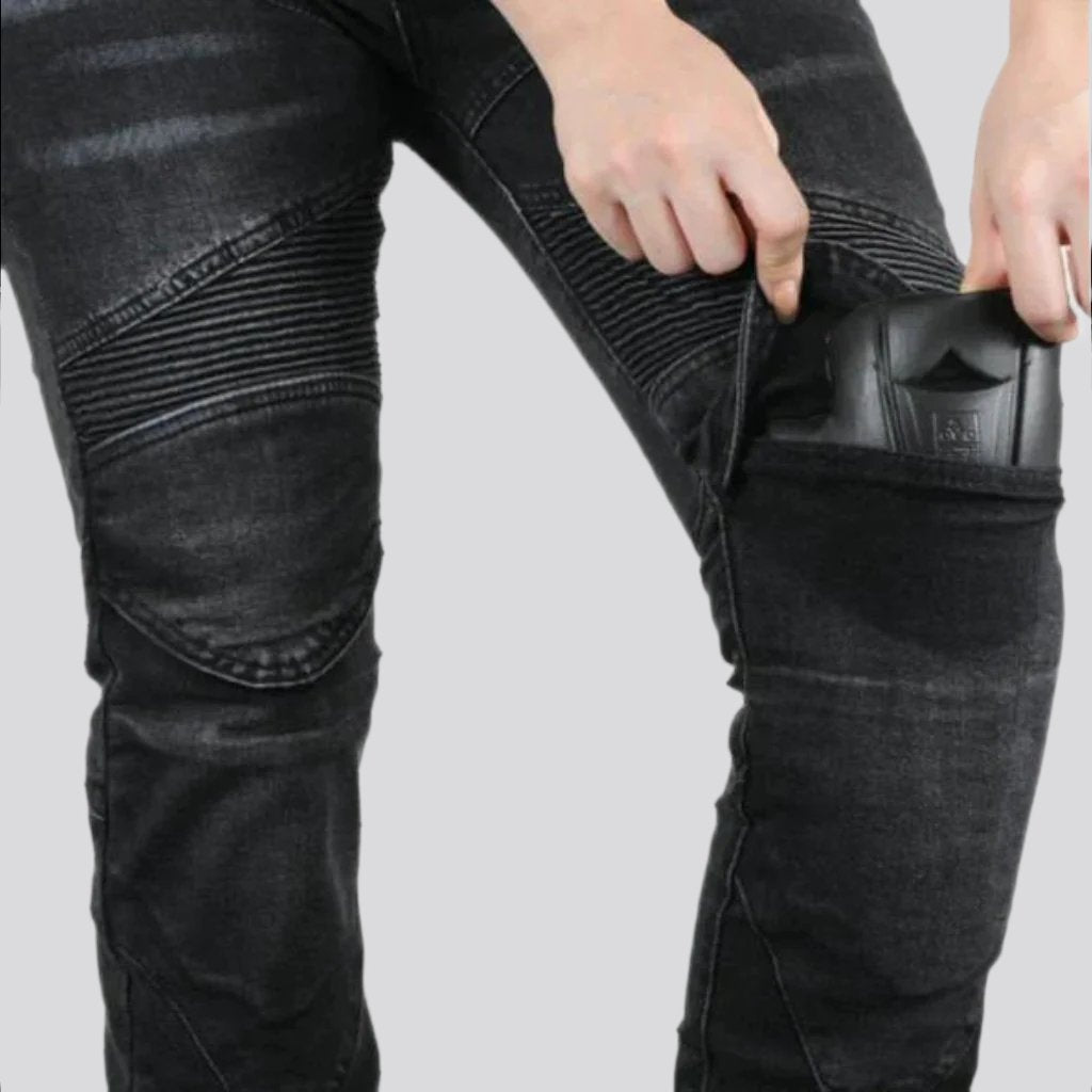 Protective biker jeans for women