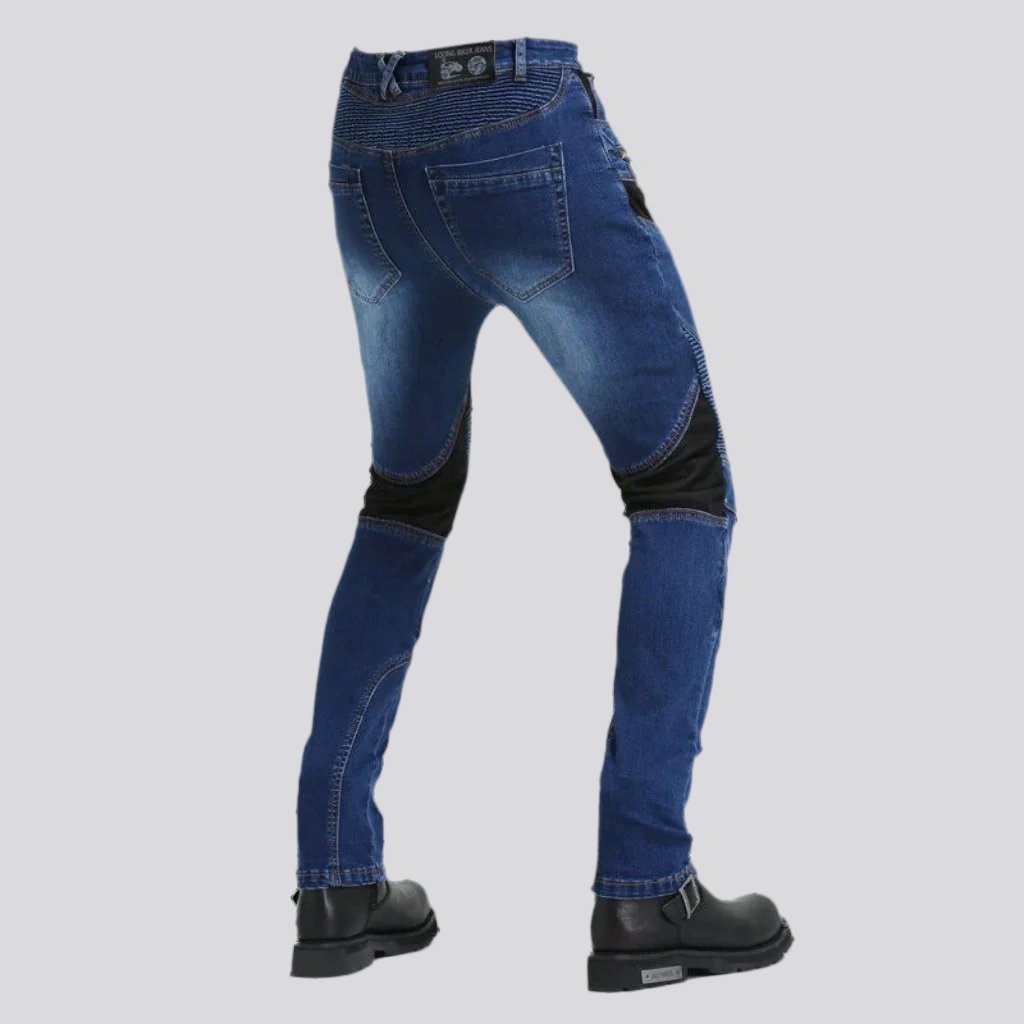 Knee-pads protective men biker jeans