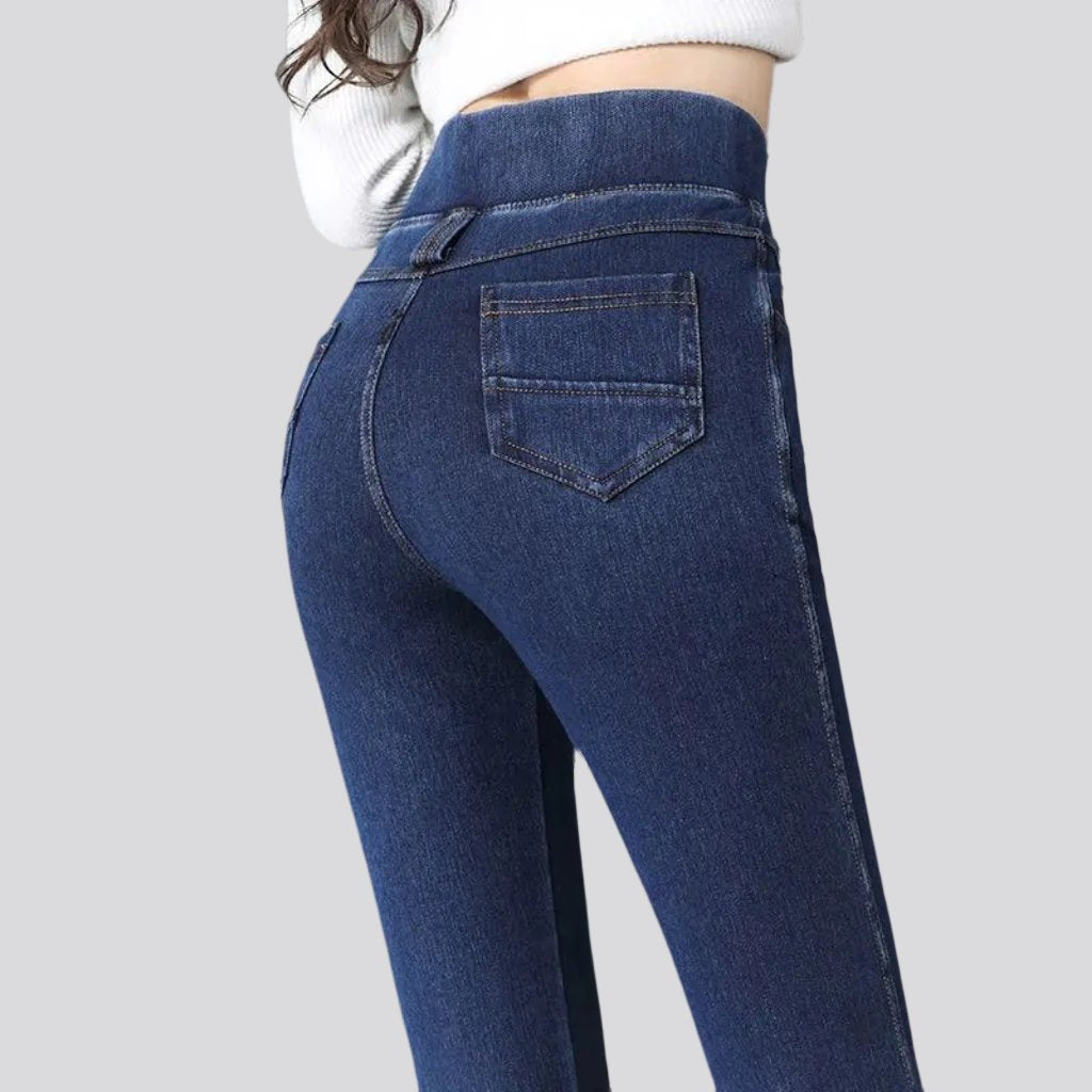 Stonewashed women casual jeans