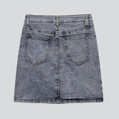 Vintage mini denim skort