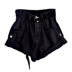 Vacation urban women denim shorts