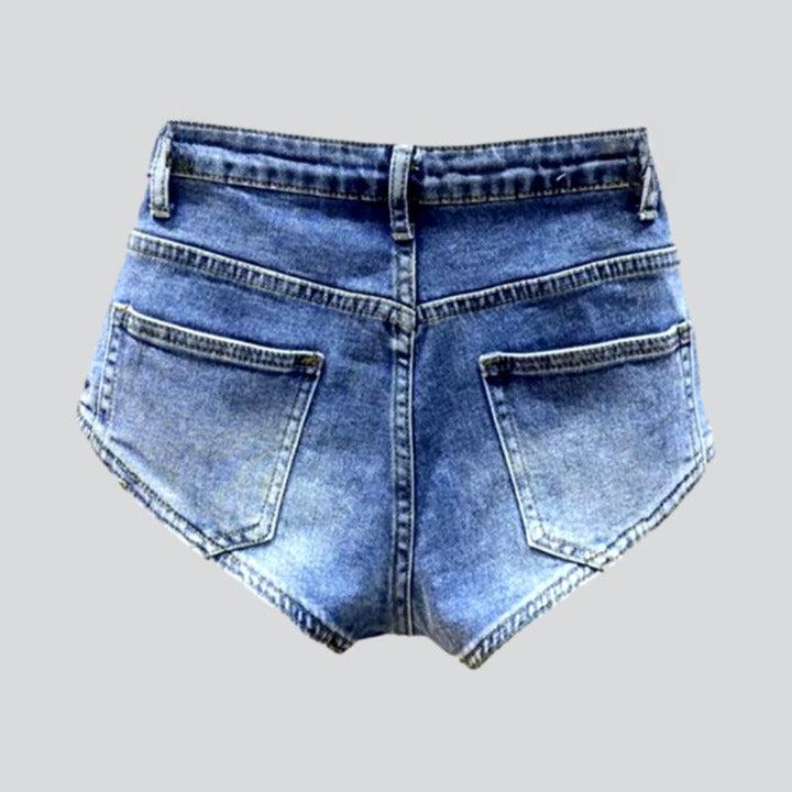 Streetwear vintage women denim shorts