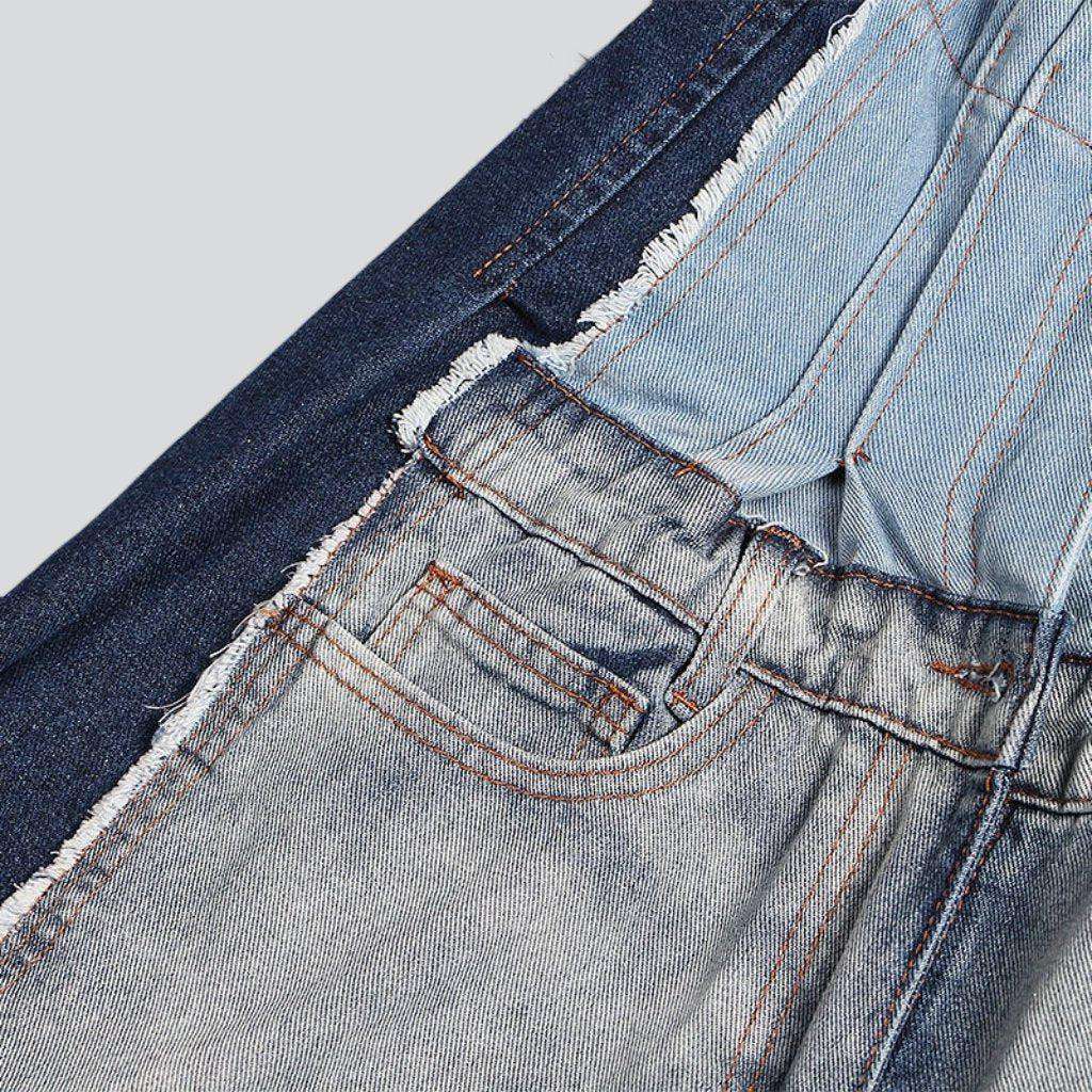 Cropped waistband baggy women jeans