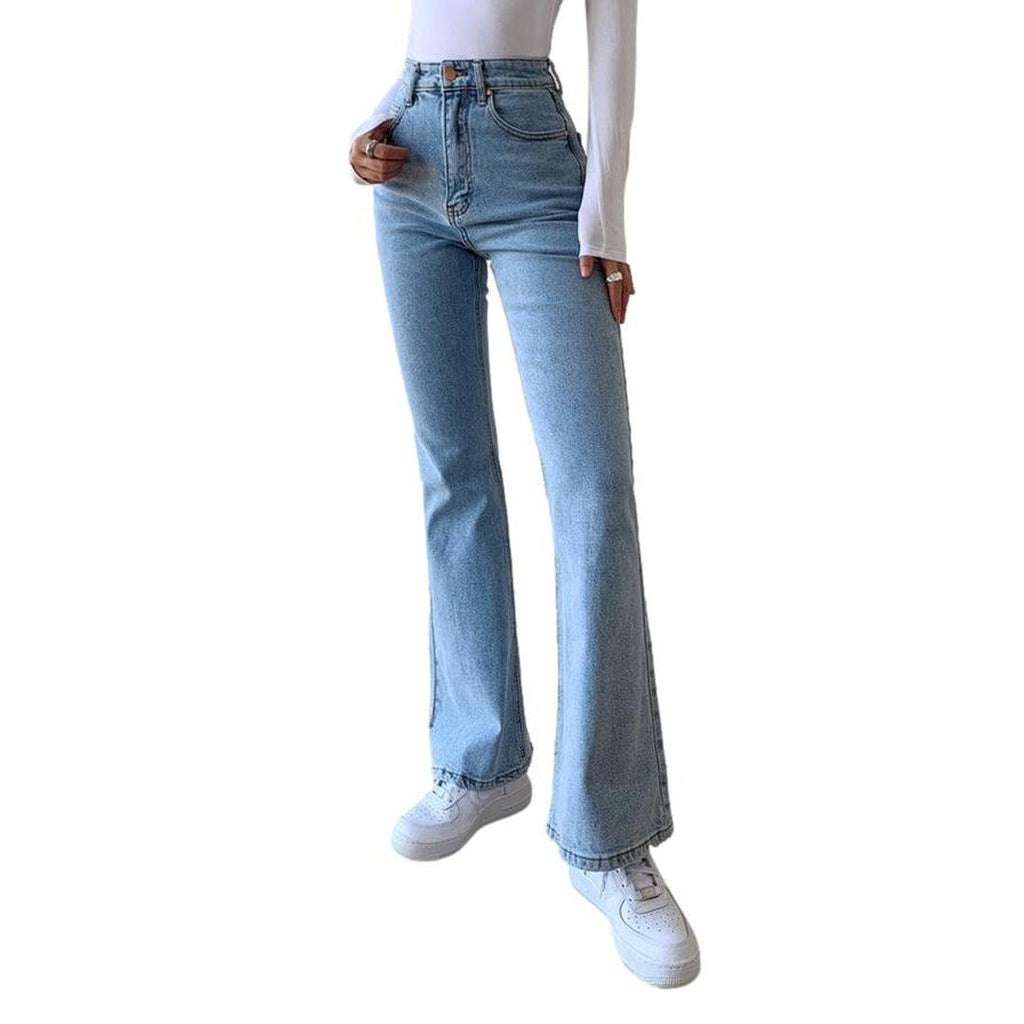 High-rise flared women jeans
