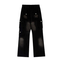 Cargo multi-pocket women jeans