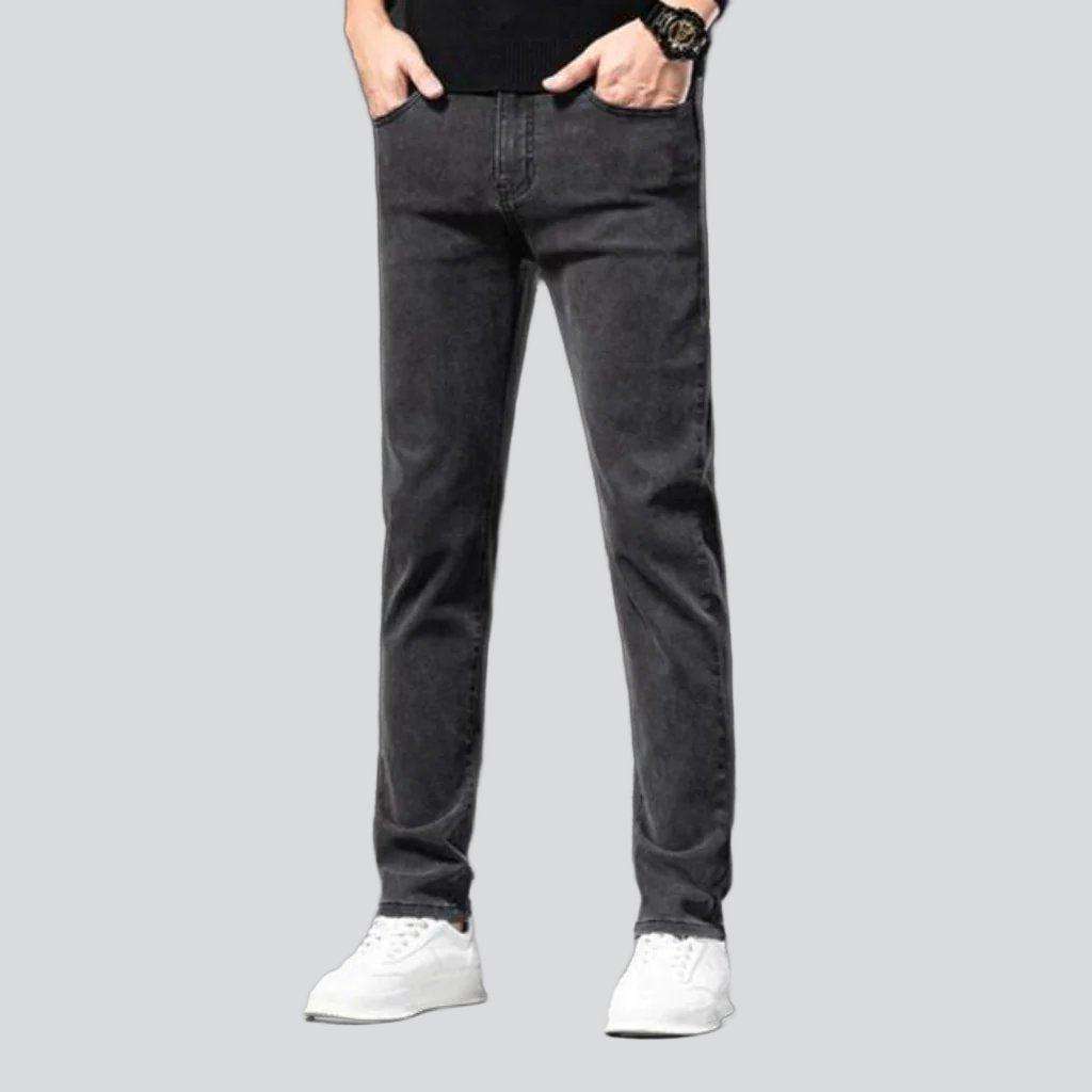 Schwarz-graue Slim-Jeans für Herren