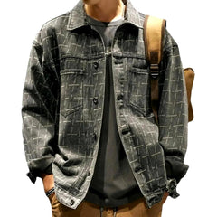 Oversized jean jacket for men