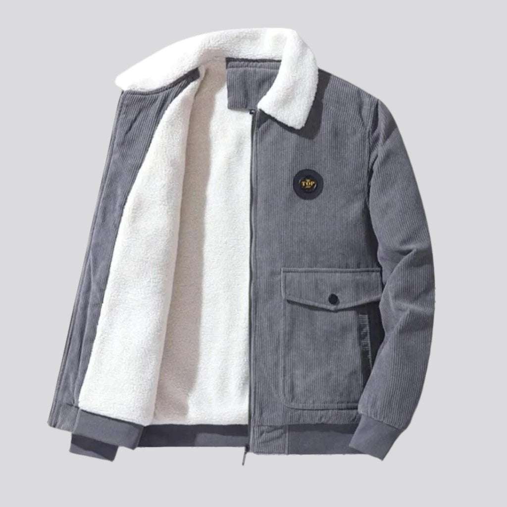 Color denim jacket for men