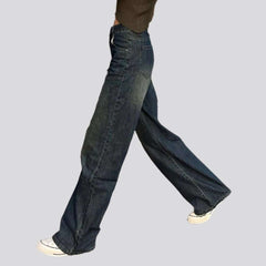 Dunkel verwaschene Vintage Straight Jeans