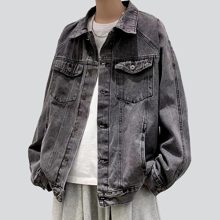 Street men jean jacket