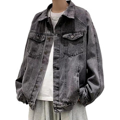 Street men jean jacket