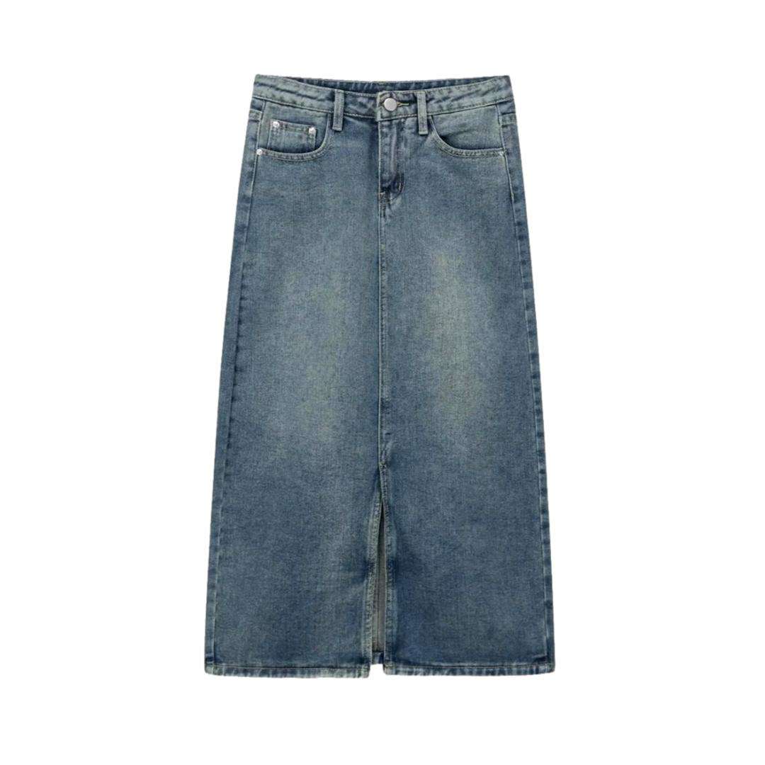 Long ladies jeans skirt