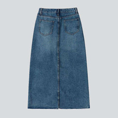 Casual long jean skirt