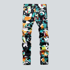 Multi-color print men jeans