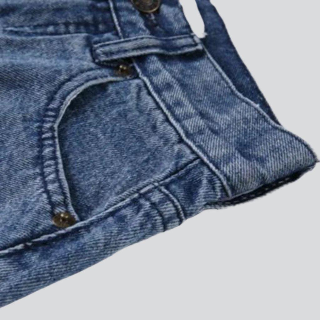 Vintage-Mini-Jeansrock mit Whiskers