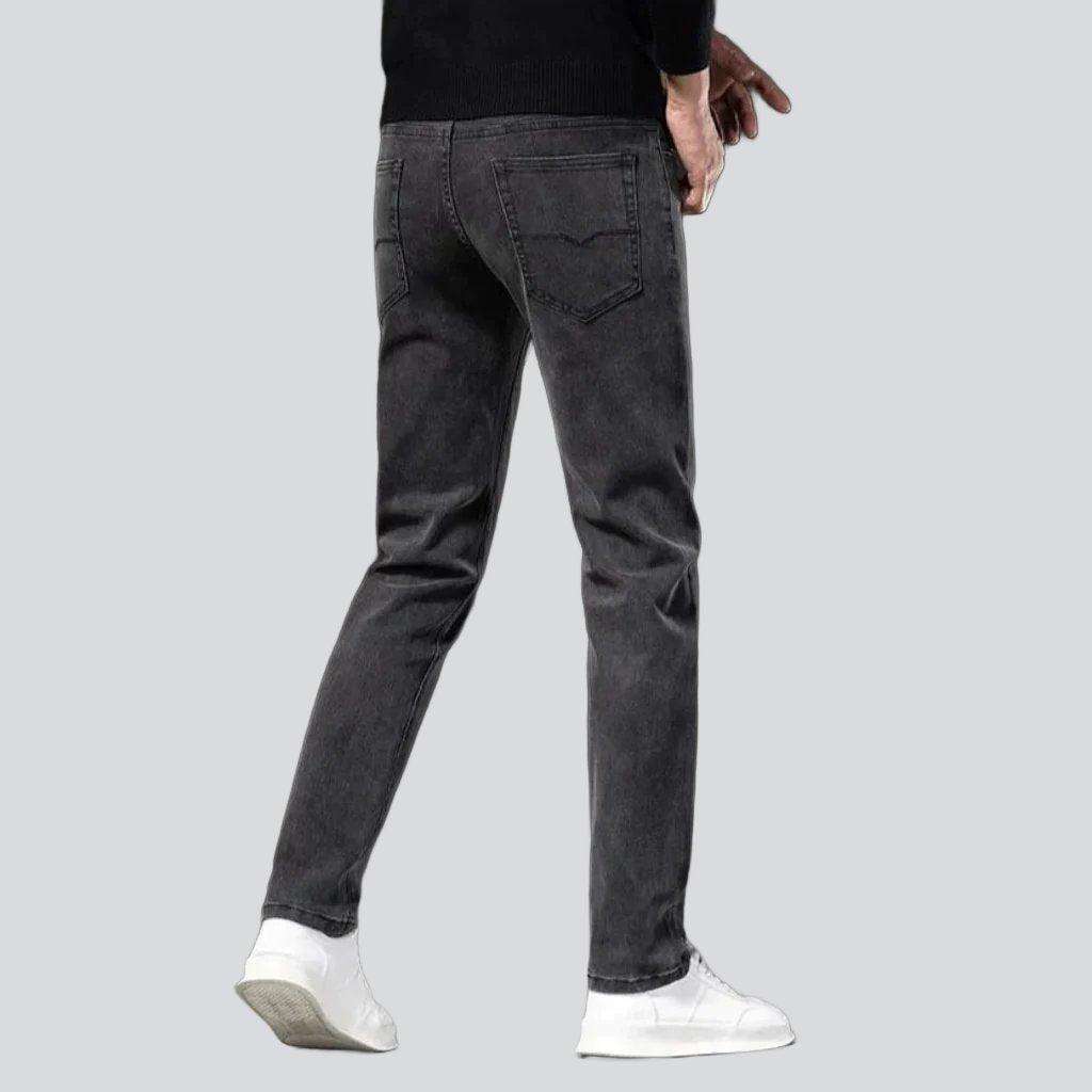 Schwarz-graue Slim-Jeans für Herren