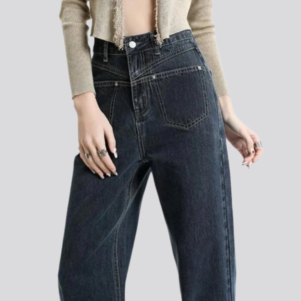 Straight-Pocket-Jeans für Damen