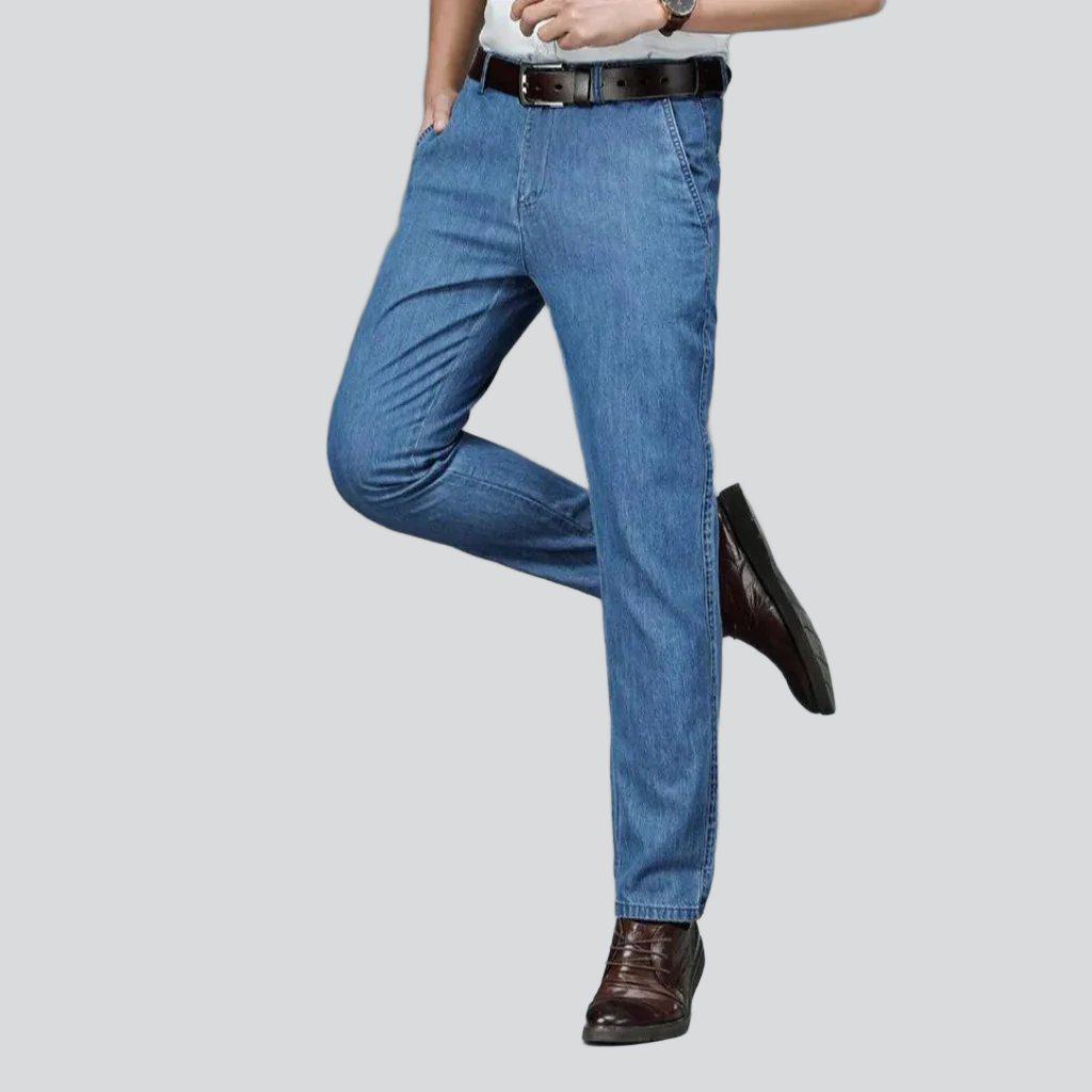 Thin business casual denim pants