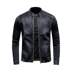 Vintage moto jeans jacket for men