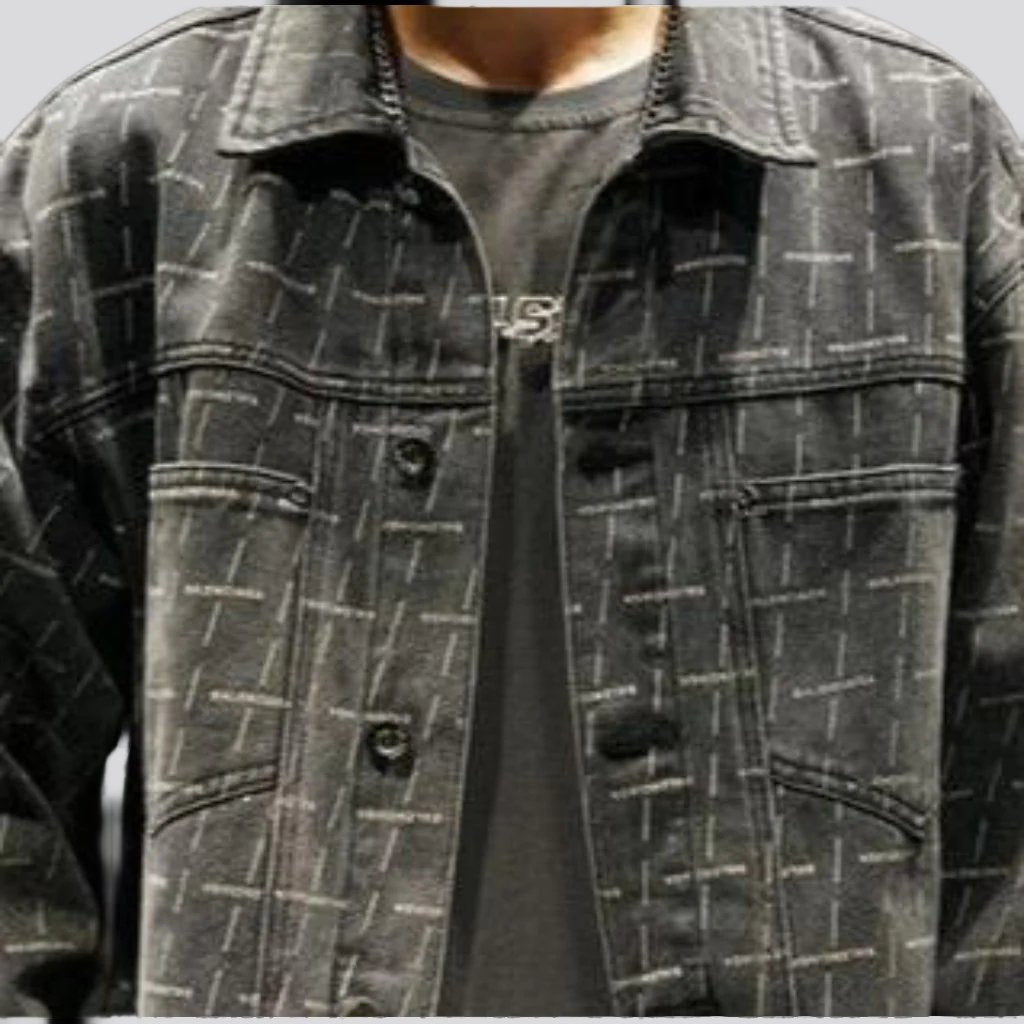 Oversized jean jacket for men