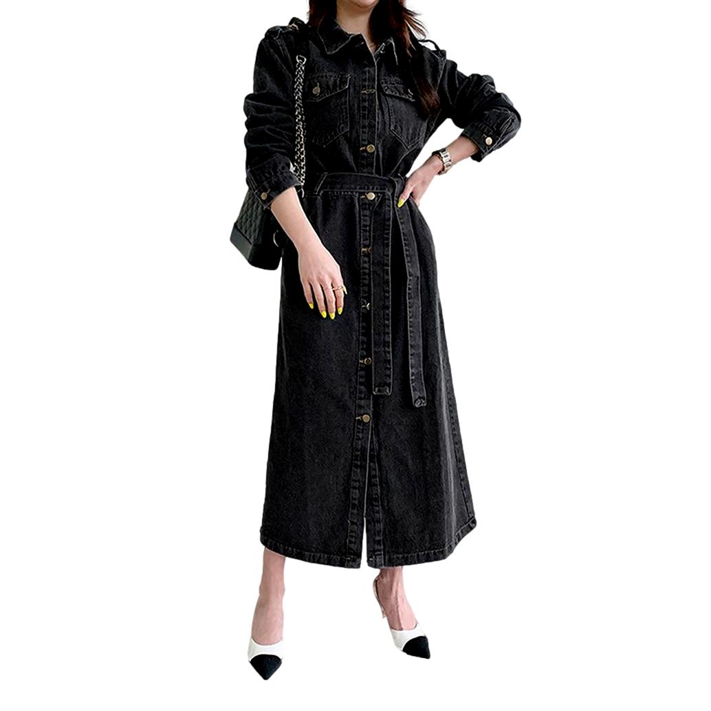 Stylish black women denim coat