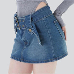 Ultra mini denim skirt