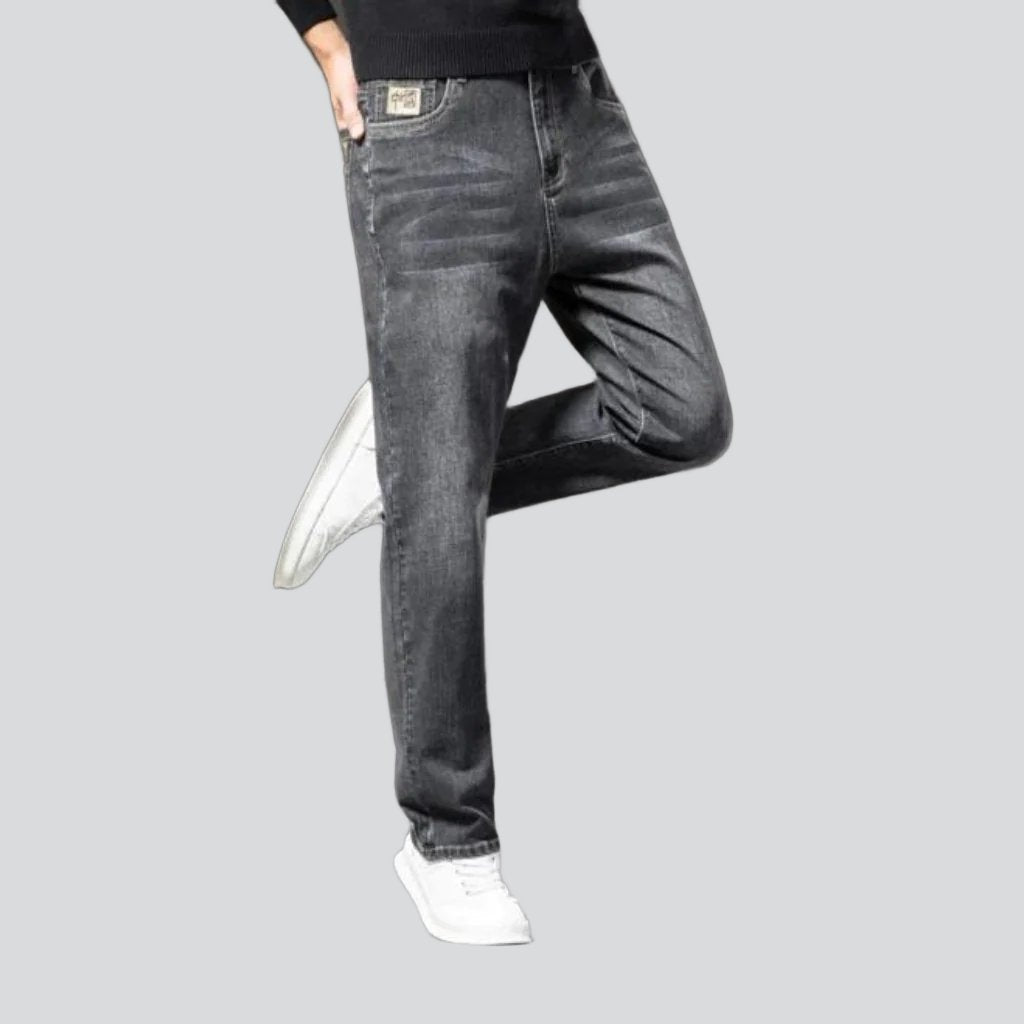 Sanded business casual men jeans