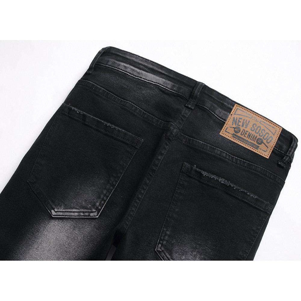 Farbflecken Patchwork Herren Jeans