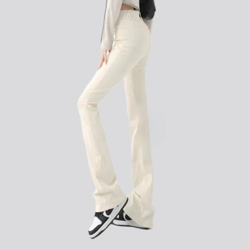 Street women monochrome jeans