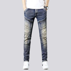 Mid-waist men skinny jeans