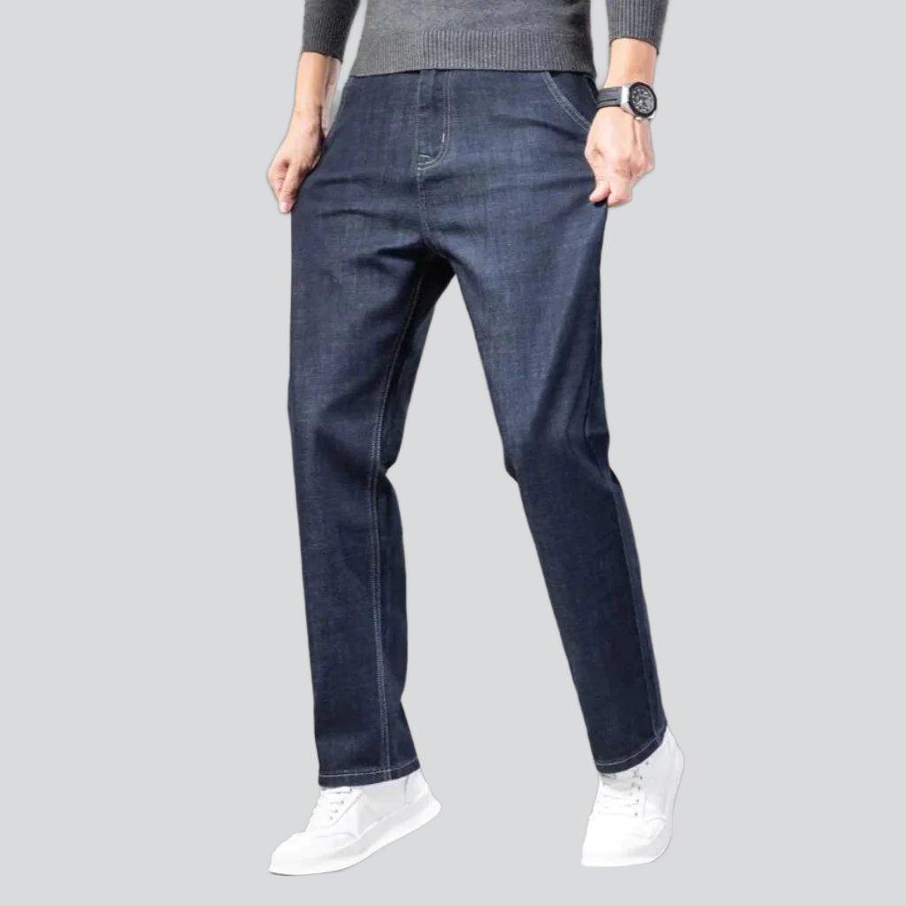 Straight-fit stretch men denim pants