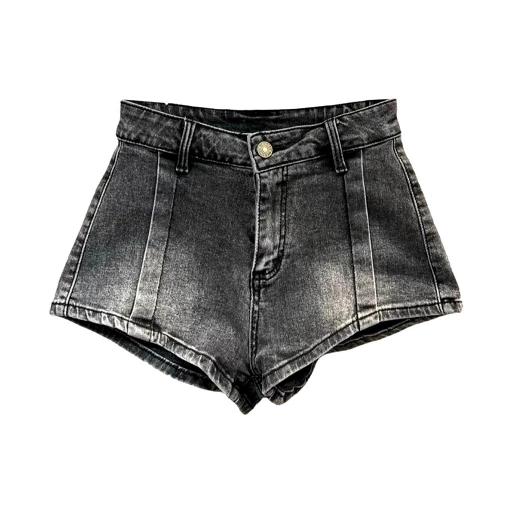 Streetwear dunkle Vintage-Jeansshorts