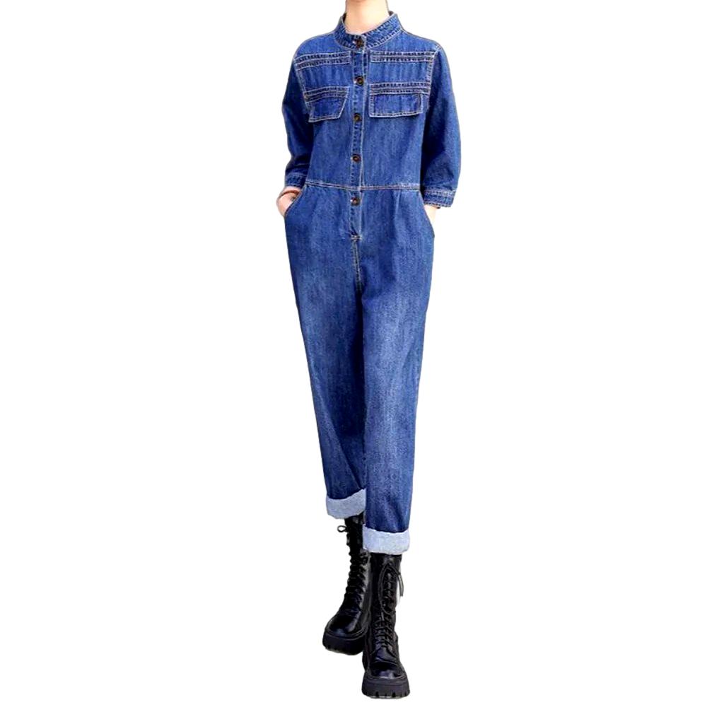 Stylish baggy women denim overall