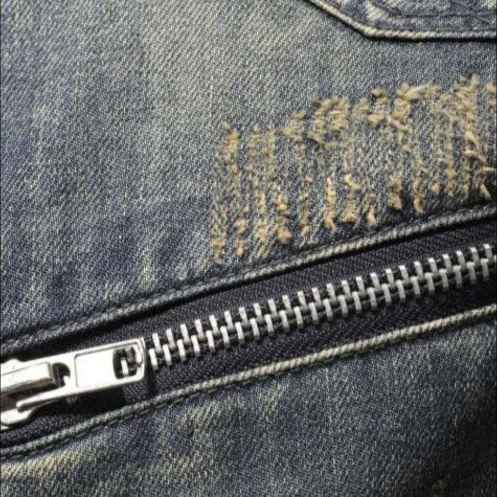 Motorcycle men jean jacket