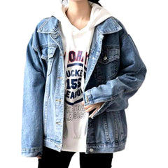 90s light-wash denim jacket for ladies