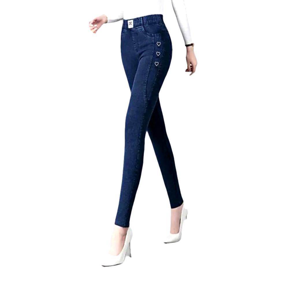 Street women heart jeans