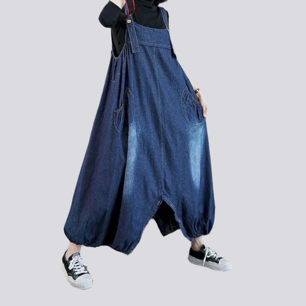 Baggy jean jumpsuit for women