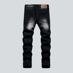 Color stains patchwork men jeans