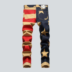 American flag painted men jeans