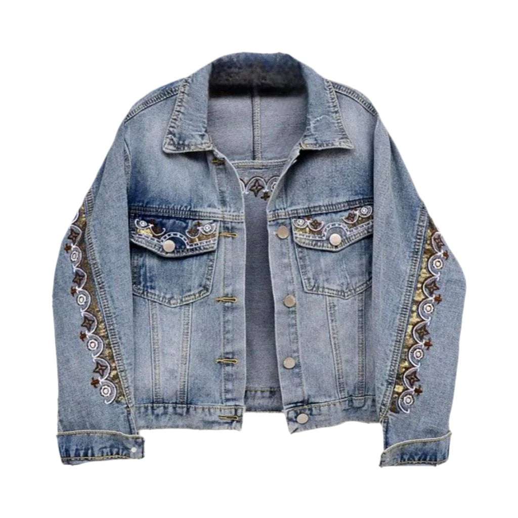 Oversized vintage jean jacket