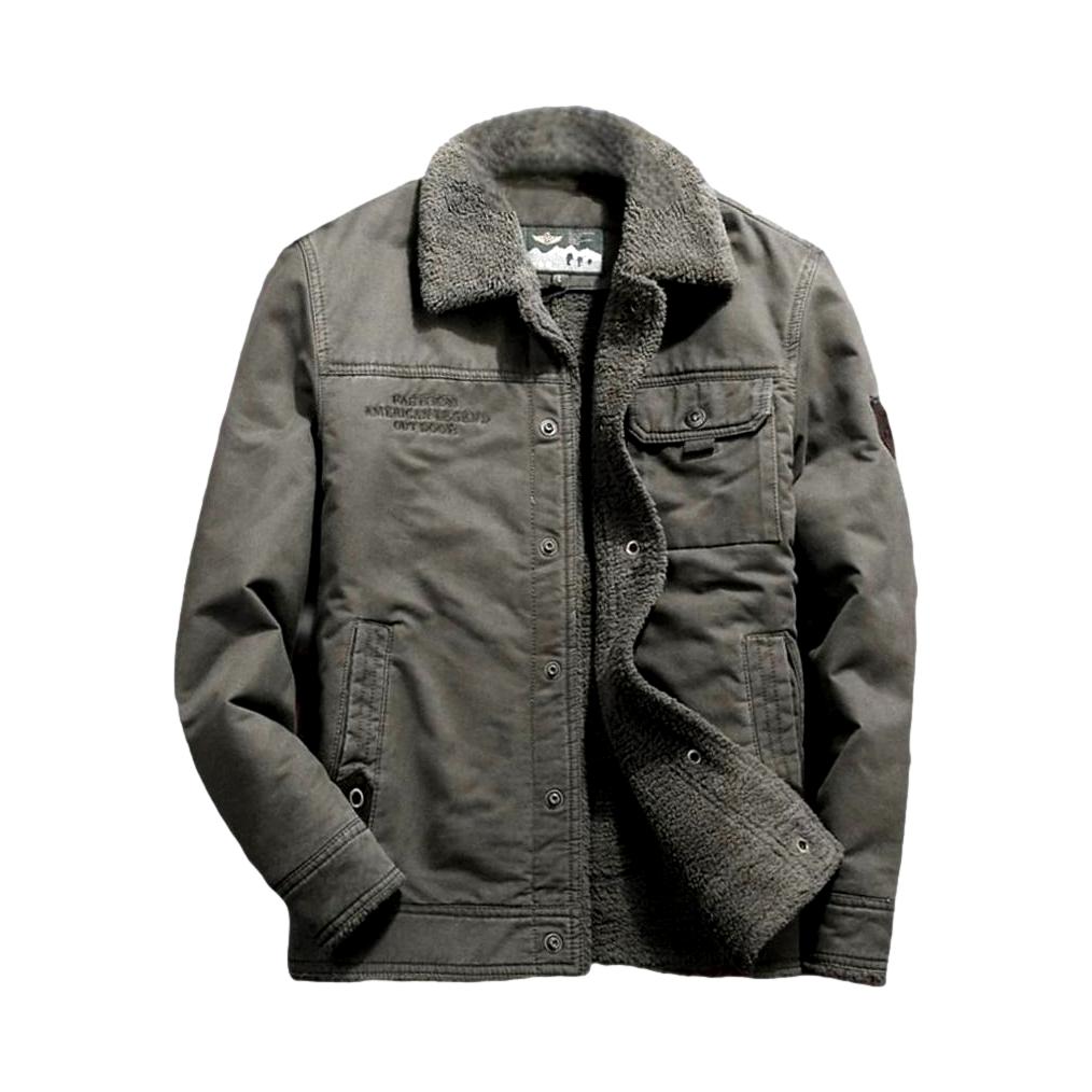 Sherpa color men denim jacket