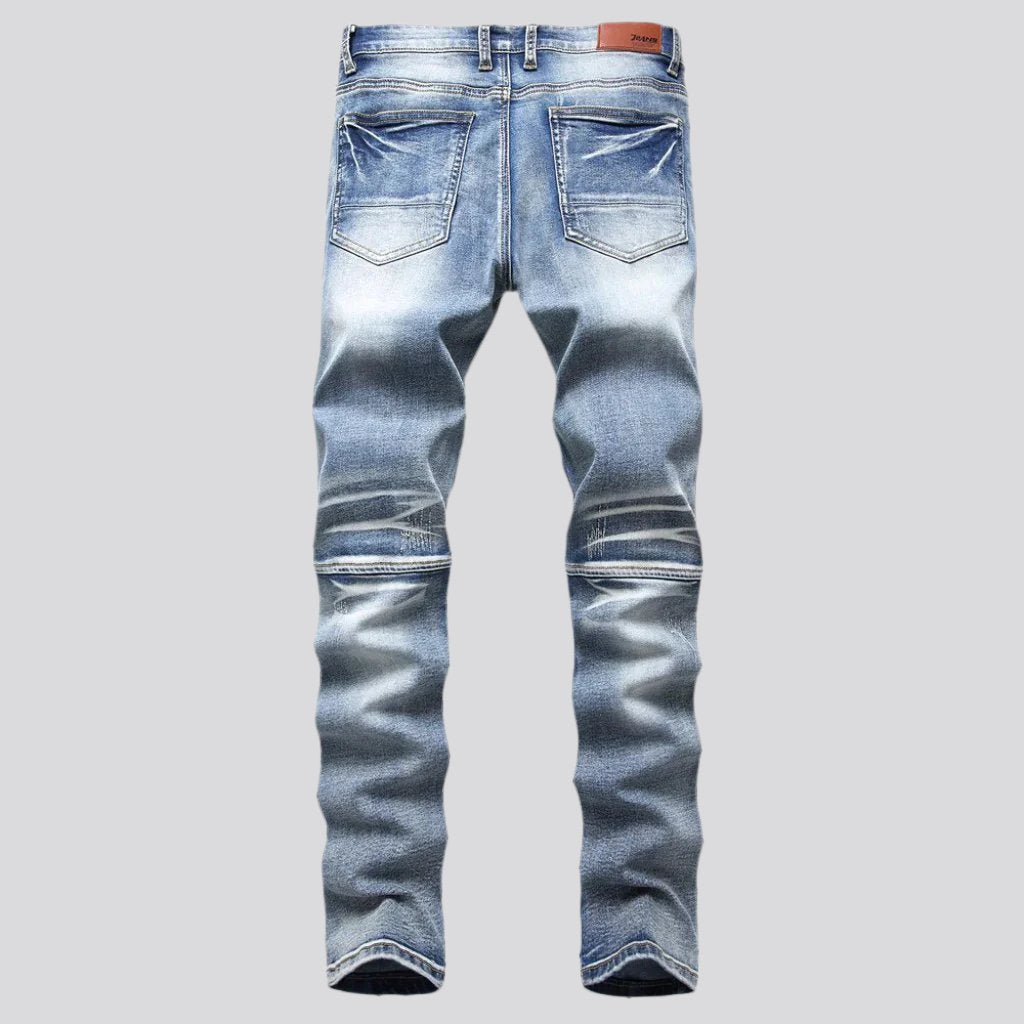 Biker Herren Sanded Jeans