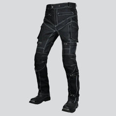 Reflective safely biker denim pants