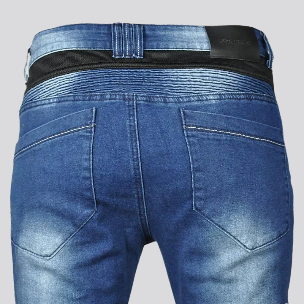 Biker slim jeans for men