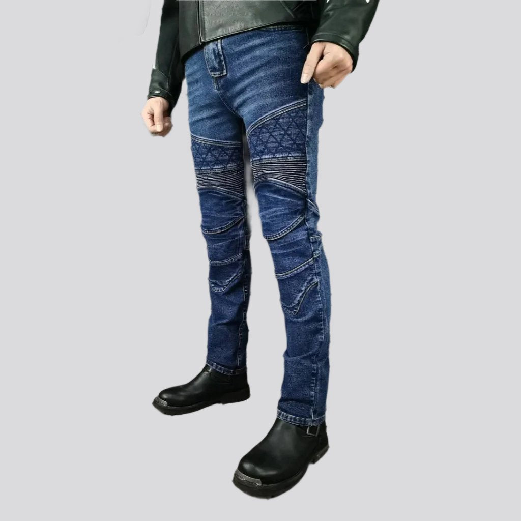 Slim men biker jeans