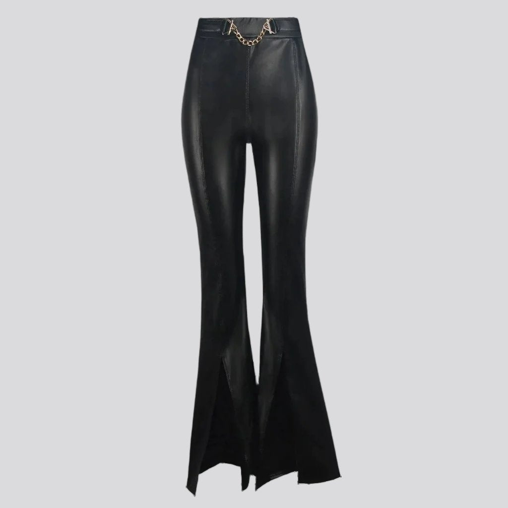 Street high-waist denim pants for women