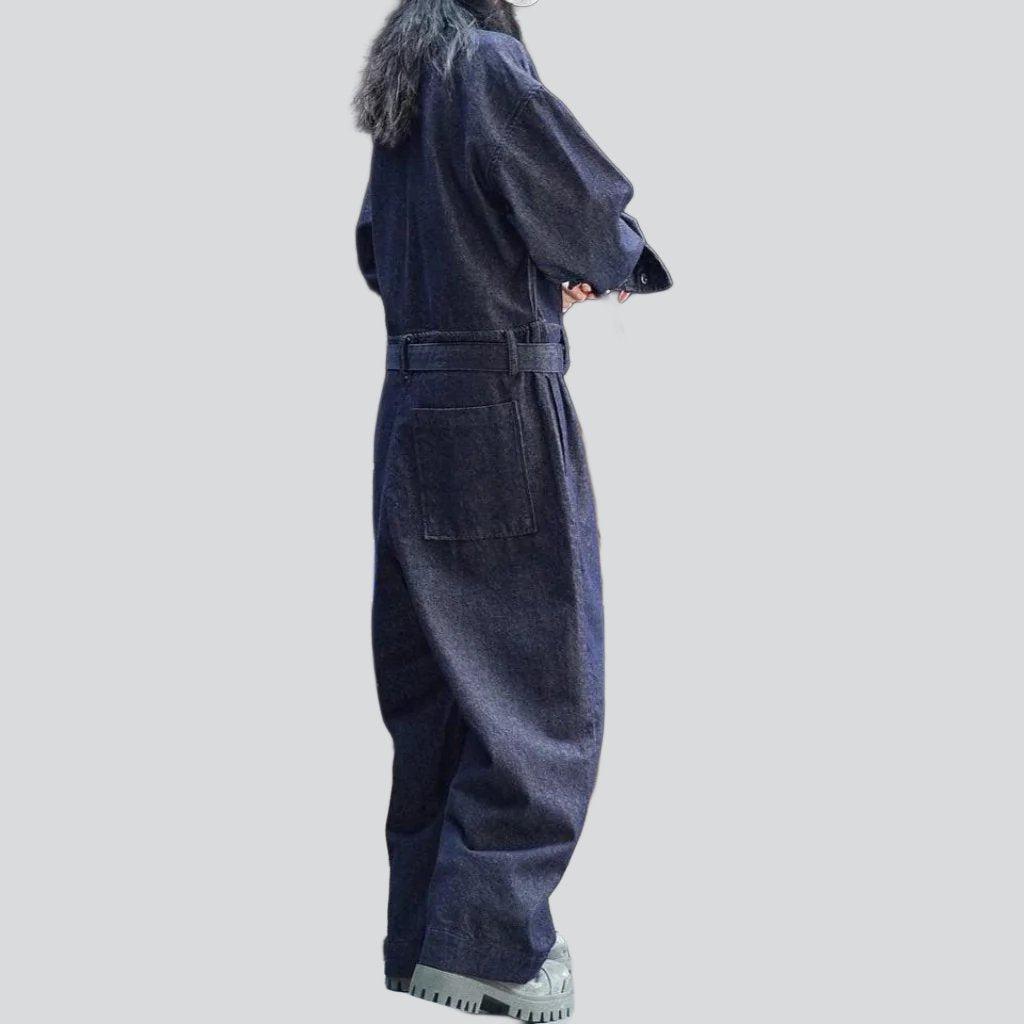 Ultra baggy women denim overall