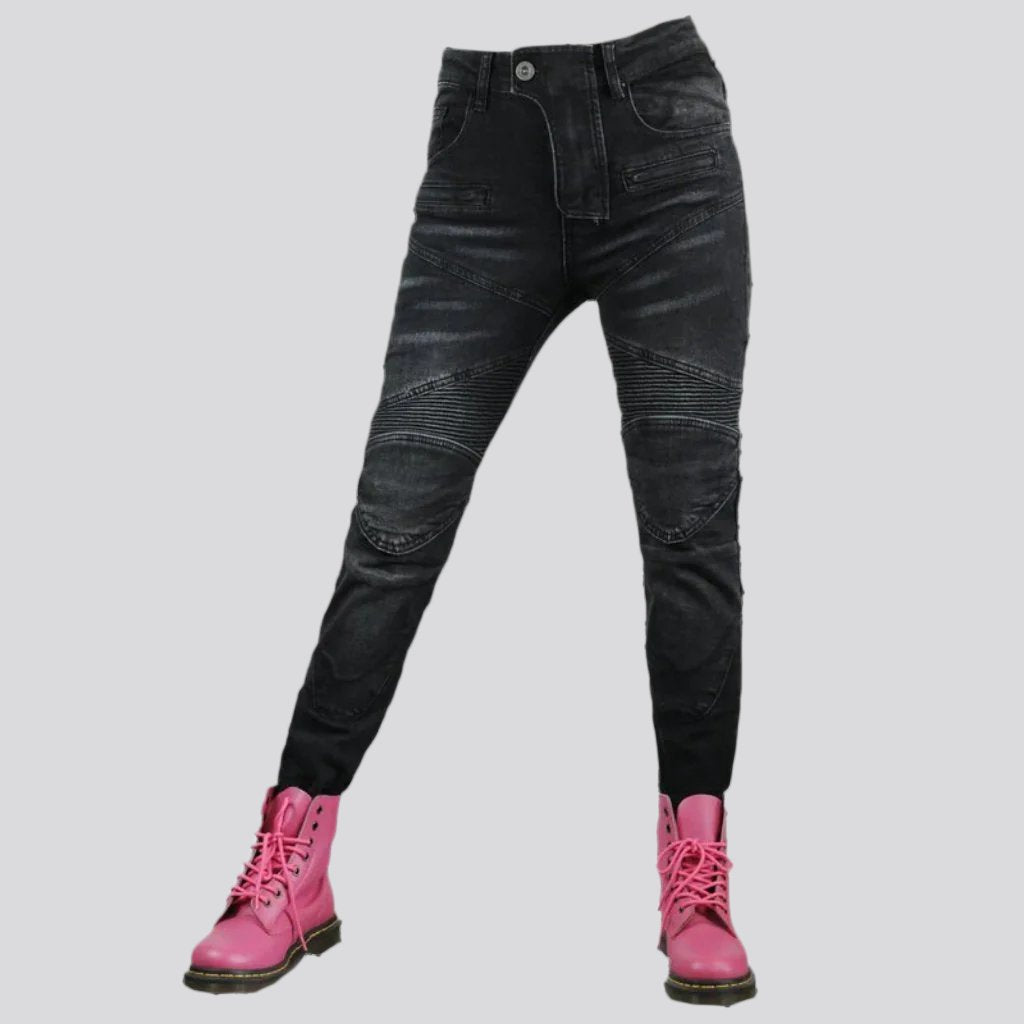 Schützende Bikerjeans für Damen