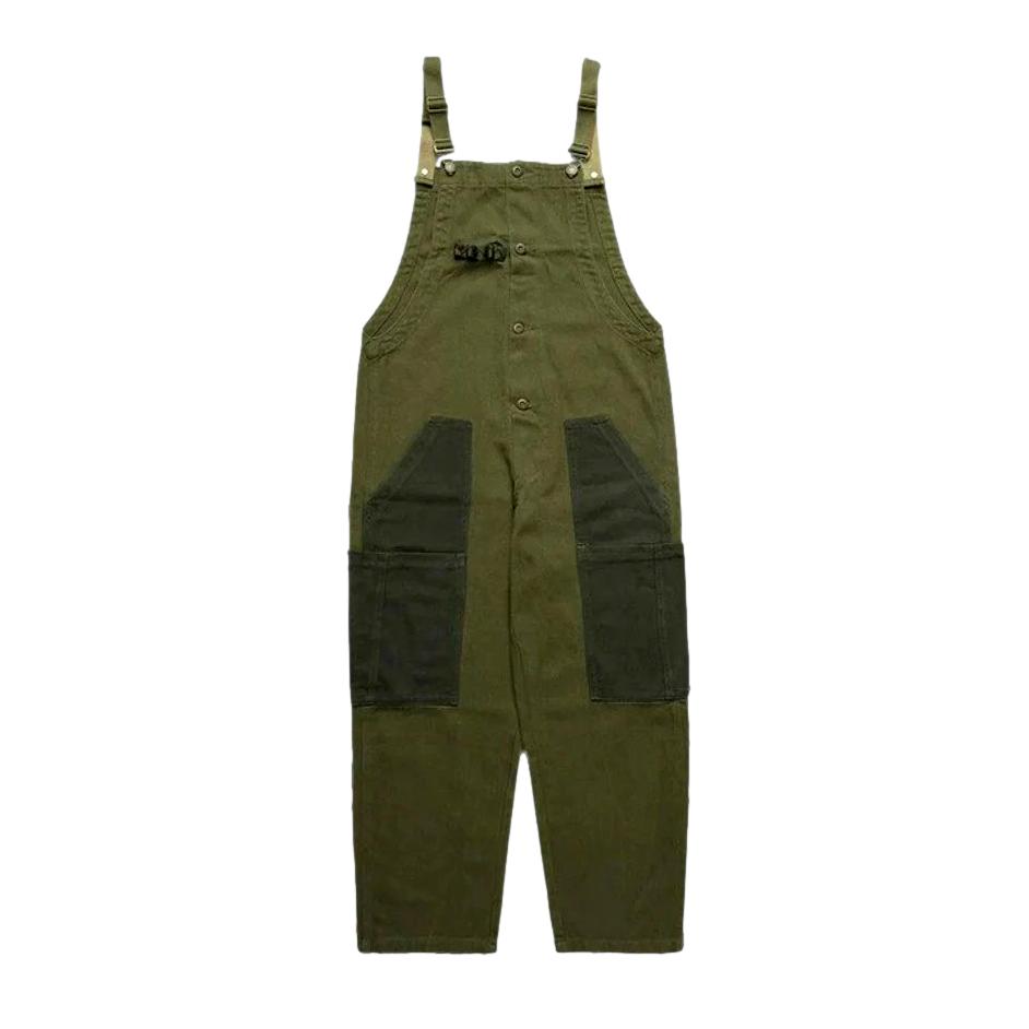 Workwear khaki men denim dungaree